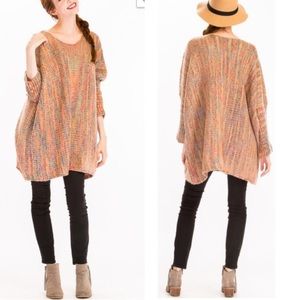 20% off SALE! multi color over-sized sweater